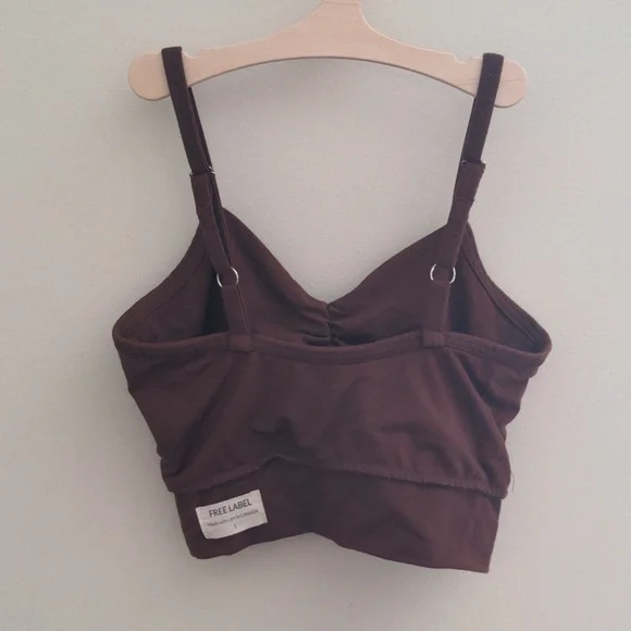 Elegant Brown Ruched Bralette - Picture 6 of 13